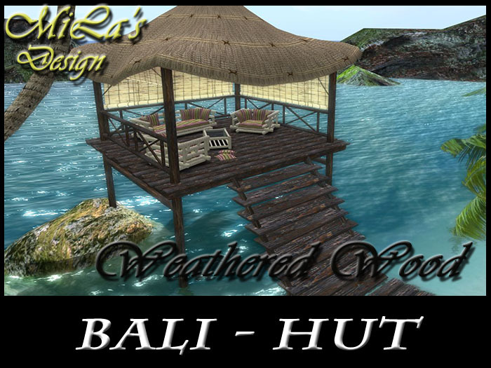 Bali Hut - Weathered Wood - BOXED -