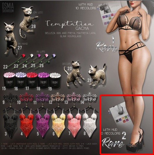 OSMIA - Temptation.Gacha - Lace.Heels  - Maitreya - RARE