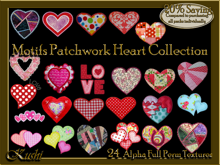 Motifs Patchwork Heart Collection Textures