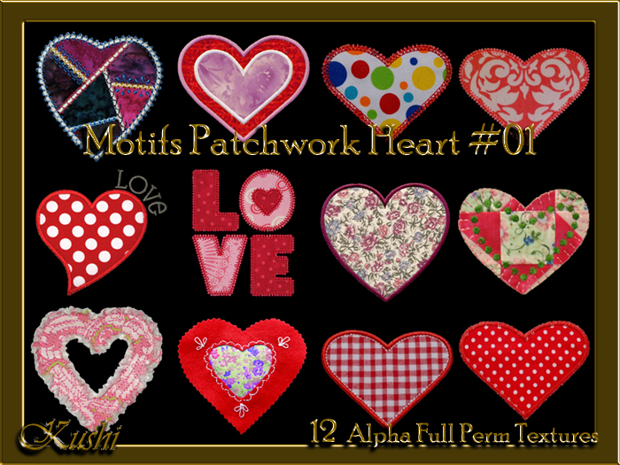 Motifs Patchwork Heart #01 Textures
