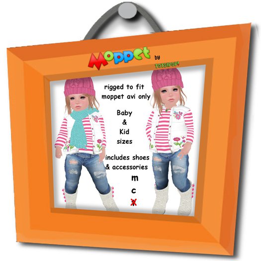 Moppet Three Flower Puff Vest Set