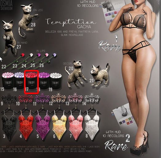OSMIA - Temptation.Gacha.Rose.Box  - Red