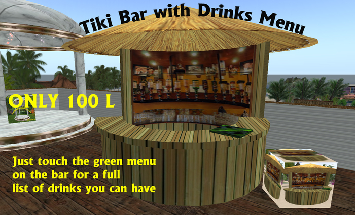 Tiki bar with drinks menu (Boxed)