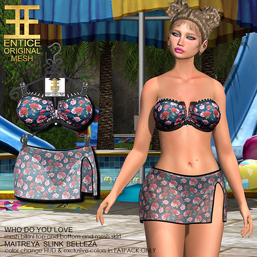 Entice - Who Do You Love Bikini - Roses