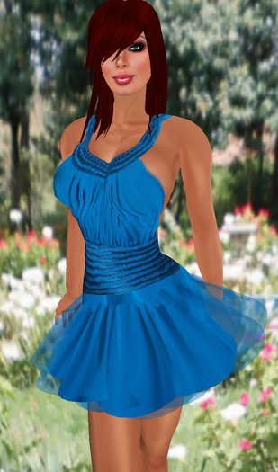 #471 Wetherby's Delirium Tremens Dress - Blue