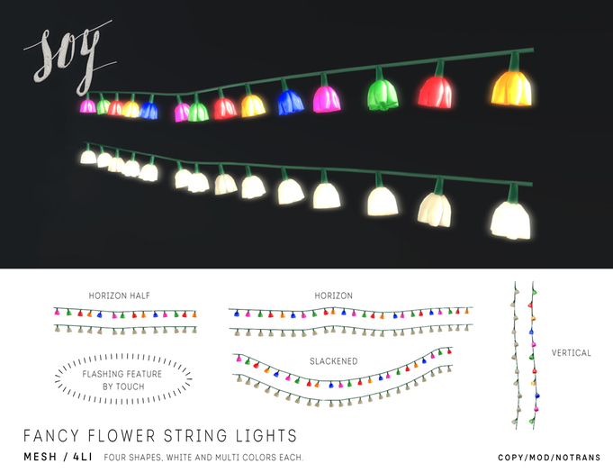 Soy. Fancy Flower String Lights [addme]
