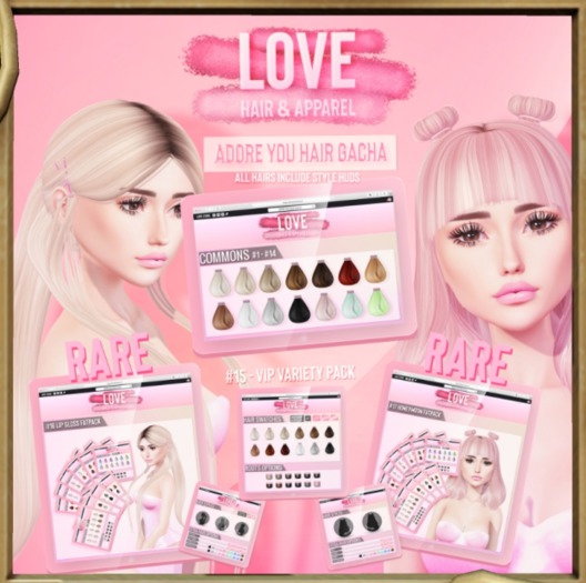 Love [Lip Gloss] Hair Fat Pack #17 (Rez Me) RARE
