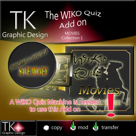 WIKO Multiple choice QUIZ with mega functions - QUIZ ADDON: MOVIES Collection 1