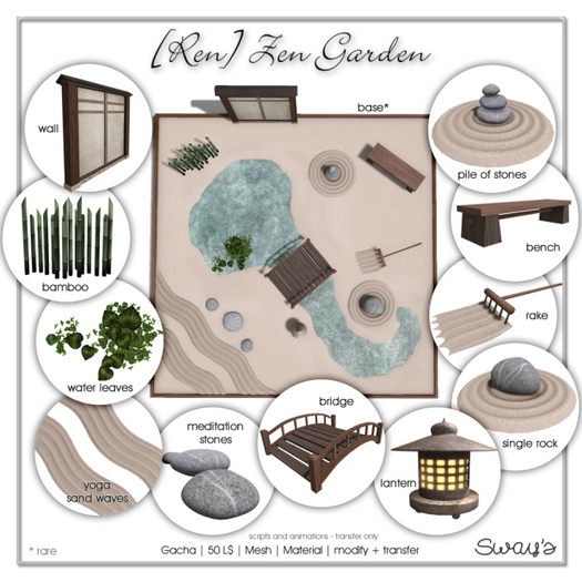 Sway's [Ren] Zen Garden . base /Box RARE 1