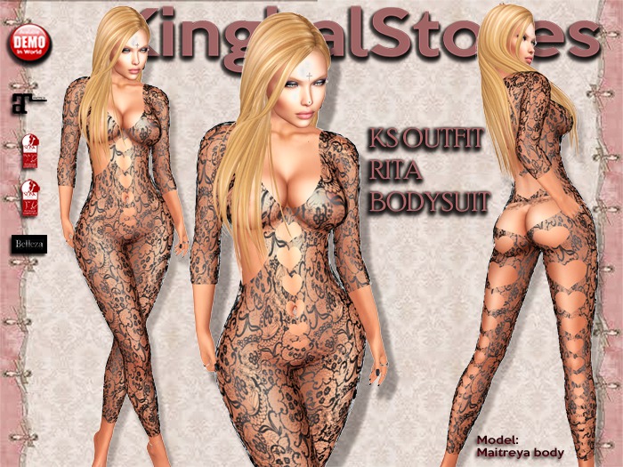 150 KS OUTFIT RITA BODYSUIT LACE BLACK