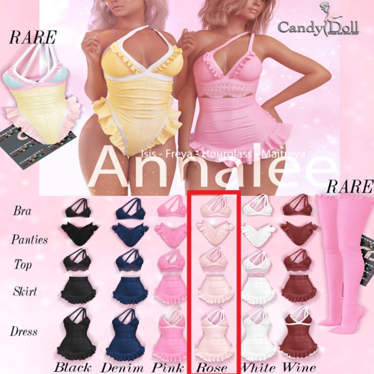 _CandyDoll_ Annalee COMPLETE SET Rose - Maitreya - BOXED