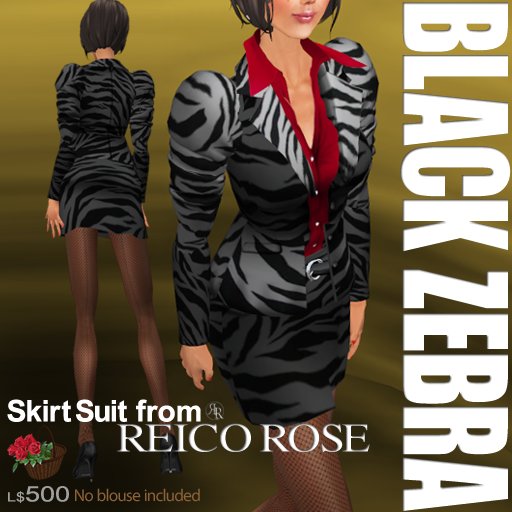 Skirt Suit from Reico Rose / black zebra