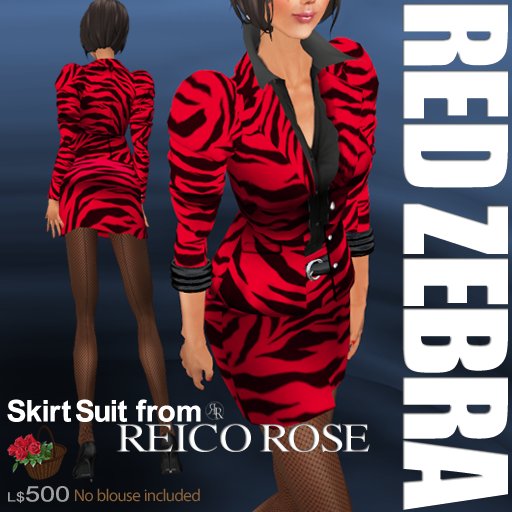 Skirt Suit from Reico Rose / red zebra