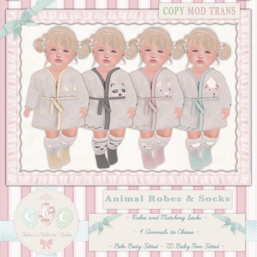 CCC Deer Robe & Socks {TDB Non Fitted, Bebe Fitted}