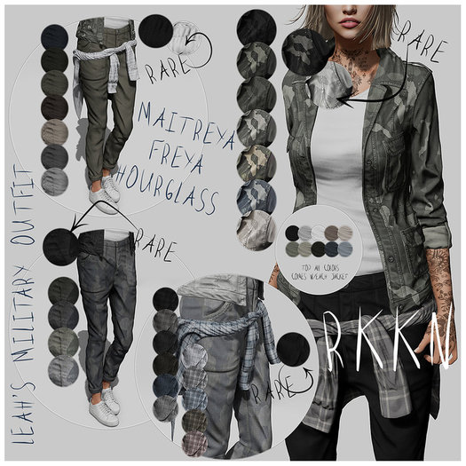 RKKN. Leah's Military Pants White RARE
