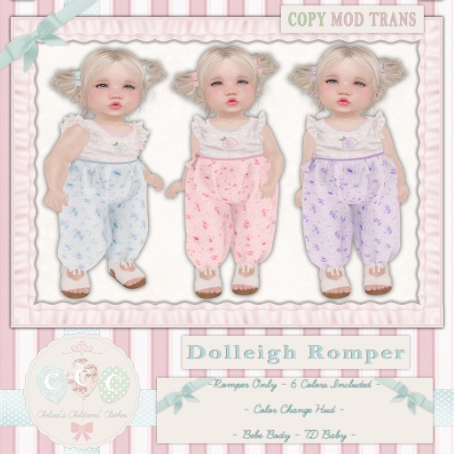 CCC Dolleigh Rompers - Fatpack  {TDB Non Fitted, Bebe Fitted}