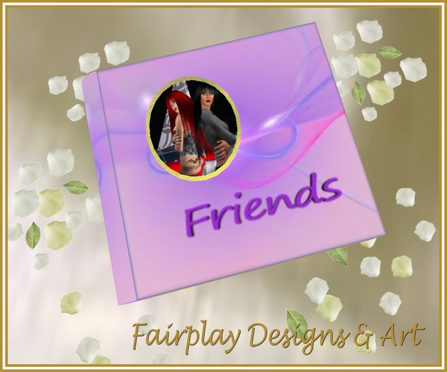 ~FDA~ Purple Illusion  Friends Album with Oval Picture Frame~
