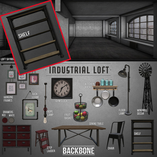 BackBone Industrial Loft - Shelf