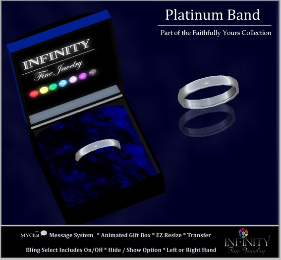 * INFINITY * Platinum Band Man's Ring Folder