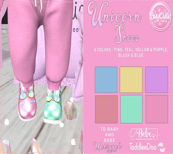 ~*BC*~TEAL UNICORN SHOES {WEAR TO UNPACK}