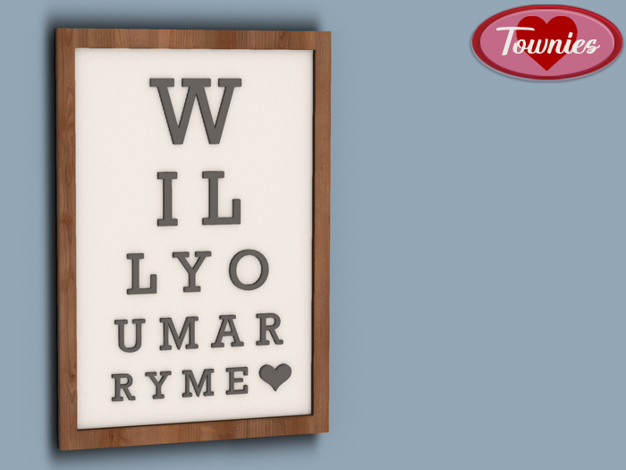 [Townies] Will You Marry Me Eye Chart MT