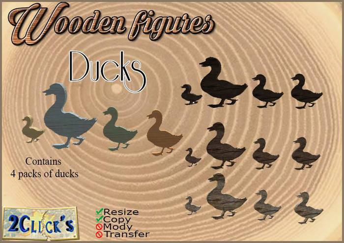 VT WOOD ANIMALS  DUCKS