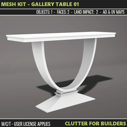 Clutter - Mesh Kit - Gallery Table 01