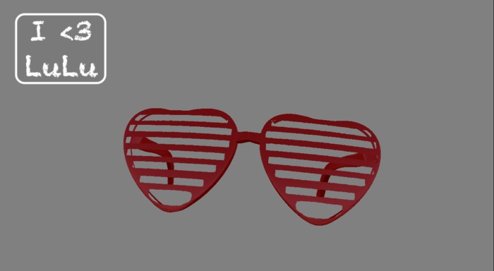 I<3LuLu Shutter heart glasses