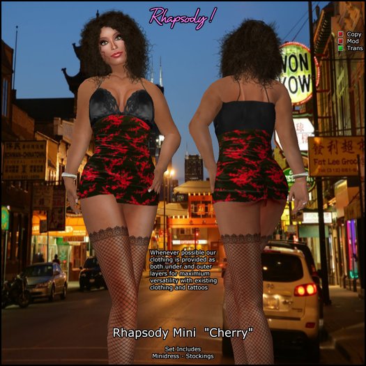 Rhapsody Mini Dress "Cherry"