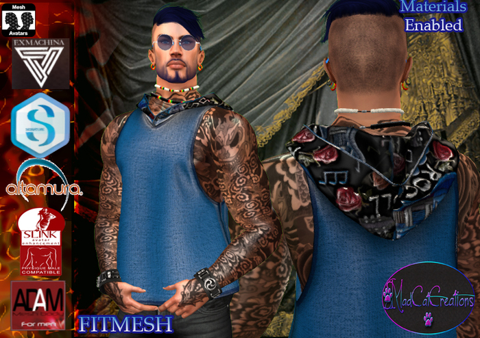 MCC - men - Muscle Hoodie - rock and roll