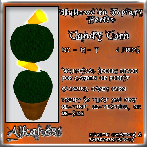 [Alkahest] Halloween Topiary - Candy Corn (whimsical decor for garden or forest)