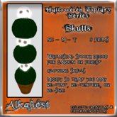 [Alkahest] Halloween Topiary - Skulls (whimsical decor for garden or forest)