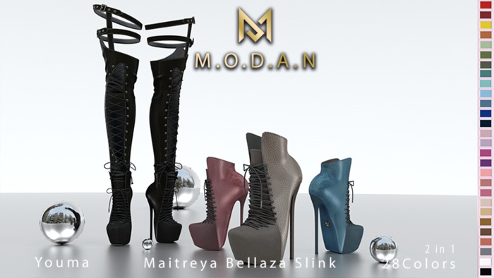 MODAN. Youma Heels Boot FATPACK MAITREYA/BELLEZA/SLINK