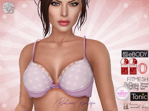♥ Purple Valentines Bra ♥