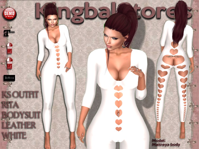150 KS OUTFIT RITA BODYSUIT LEATHER WHITE