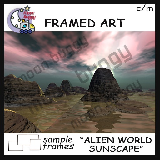 Moon Buggy Framed Art Science Fiction Fantasy Alien Sunscape