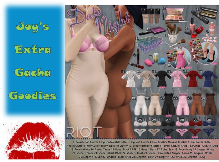 13. RIOT / Date Night Robe - White - Freya ONLY 