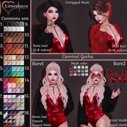 #18 {Limerence} Carnival mask RARE