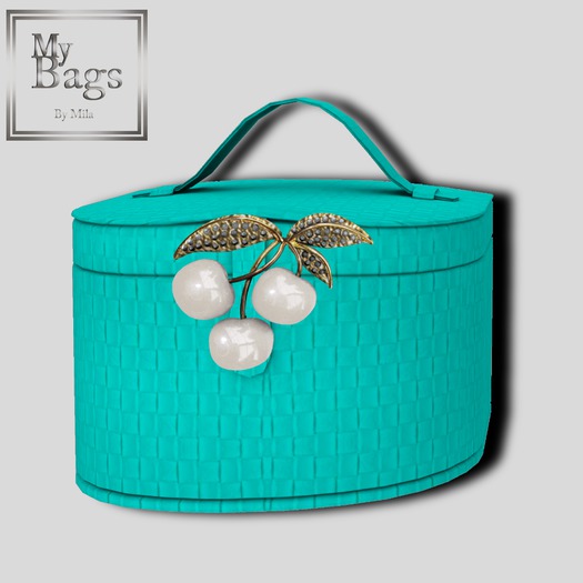 MY BAGS MY CHERRY Blue Bag Mesh