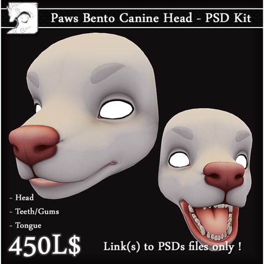 [JD] Paws Bento Canine Head - PSD Kit