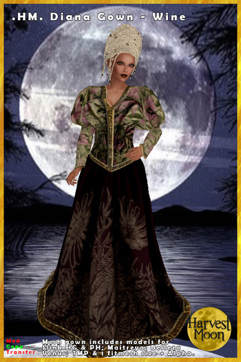 .HM.Diana Gown - Wine [Add and Click]