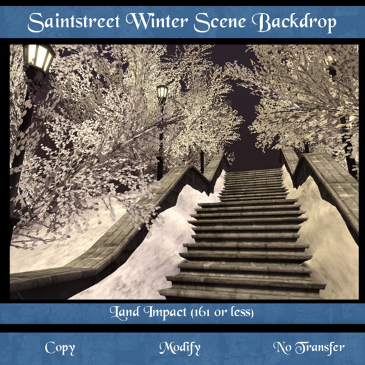 Saintstreet Winter Scene Backdrop (Wear me/Unpack)