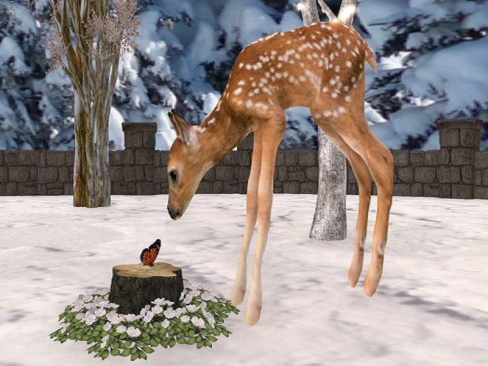 Country Corner ~ Fawn & Butterfly