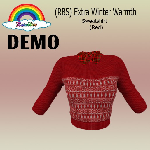 (RBS)Extra Winter Warmth Sweatshirt- (Red)  (DEMO) (WEAR)