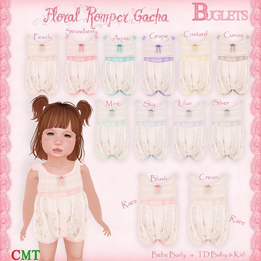 ~*Buglets*~ Floral Romper [Grape] (TD Baby)