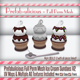 Prefabulicious Full Perm Mesh Ice Cream Sundaes V2