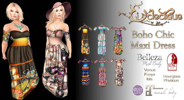 [Eclectique] - Boho Chic Maxi Dress - DEMOS