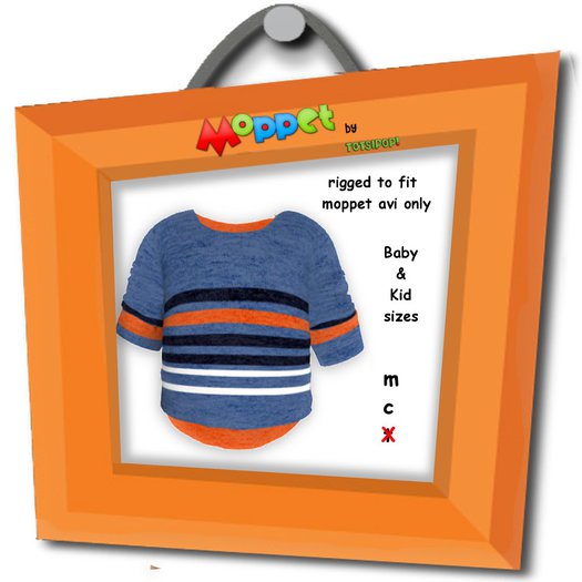 Moppet Orange Striped Shirt with Tank Set