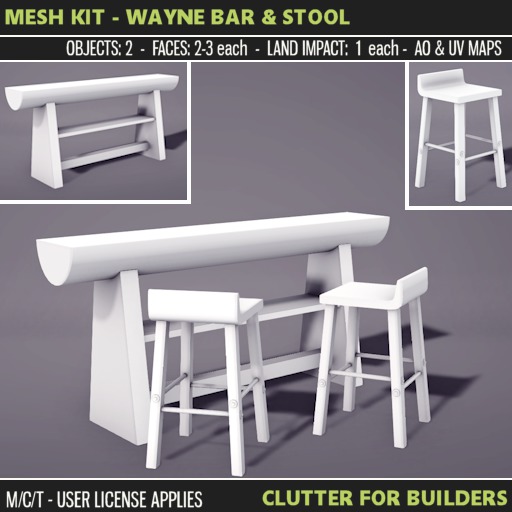 Clutter - Mesh Kit - Wayne Bar & Stool