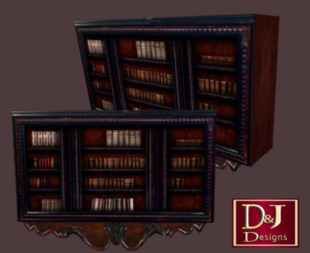 D&J Antiq wall bookshelf